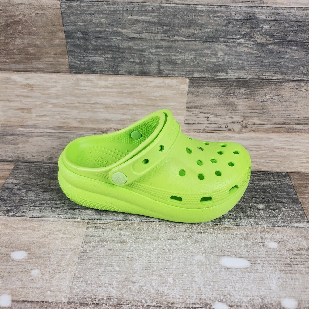 Crocs Classic Toddler Clogs Sz 12 C12 Green Rubber Round Toe Slip-On Shoe